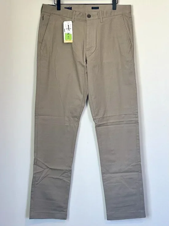 NWT J.Crew Straight Fit TruTemp365 Khaki Chino Pants - Size: 33x34