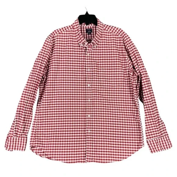 JCrew Flex Oxford Classic Shirt Men XXL Casual‎ Button Down Check Office Casual