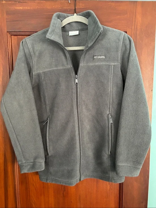 Columbia Charcoal Full-Zip Fleece Jacket Girls L 14/16