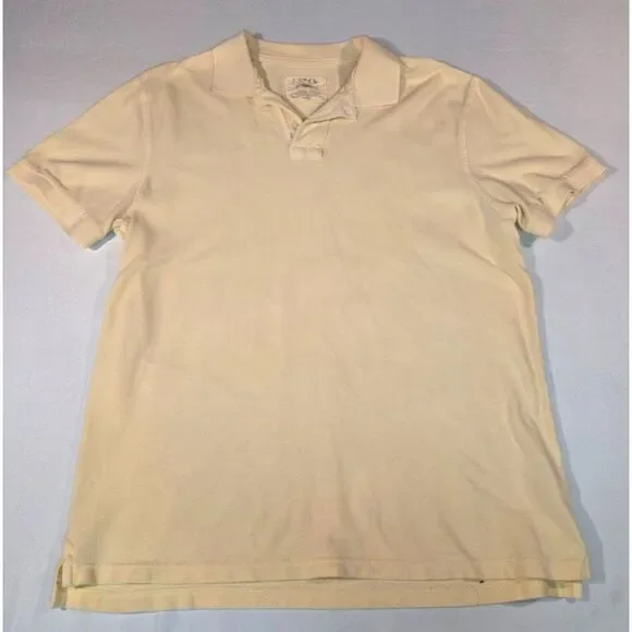 J.Crew Vintage Polo Shirt Yellow Cotton Classic Fit Men’s Large