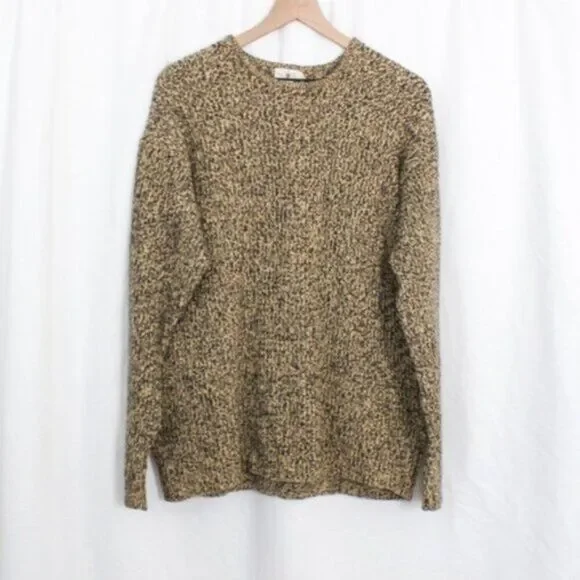 J. Crew Men's Heathered Knit 100% Cotton Pullover Crewneck Sweater Large