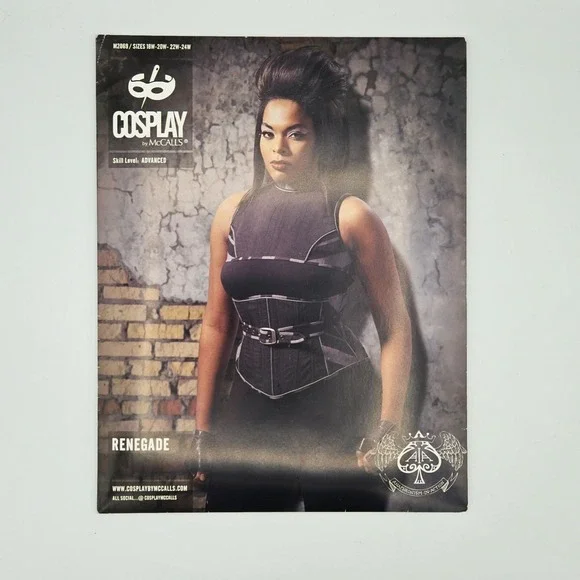 McCalls Cosplay Renegade M2069 sz 18 20 22 24 Anime Action‎ Underbust Corset