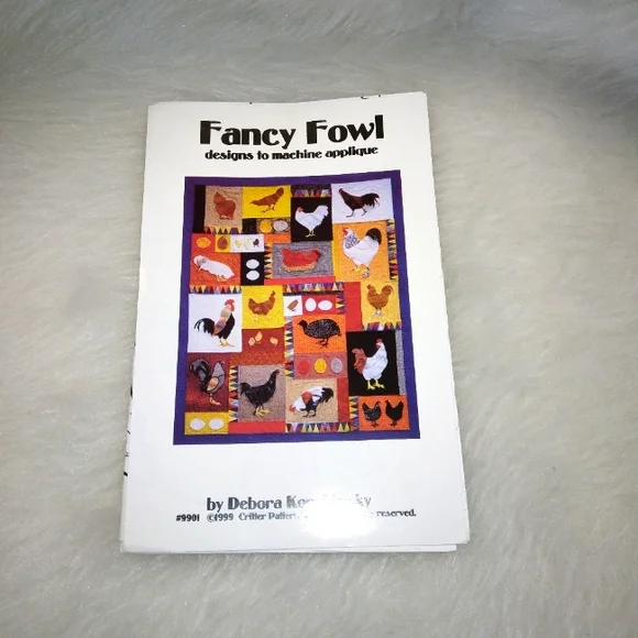 Quilt Pattern, Fancy Fowl designs to machine applique, it's chickens!