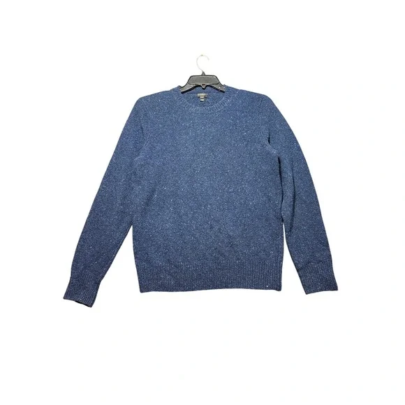 J.Crew Crewneck Sweater Mens Size M Blue Excellent Donegal Wool Blend‎
