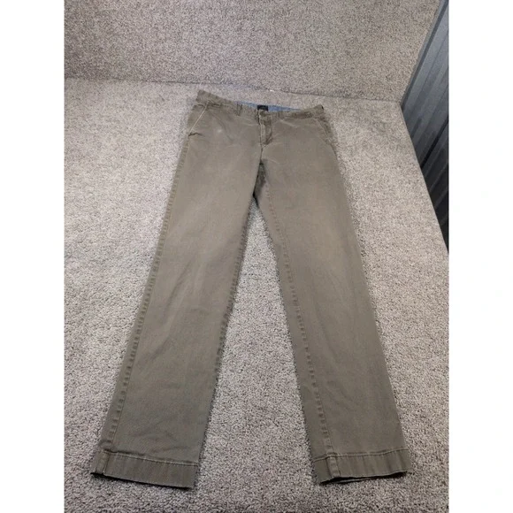 J.Crew 484 Slim Fit‎ Chino Pants Mens 33x34 Olive Green Stretch Cotton Twill
