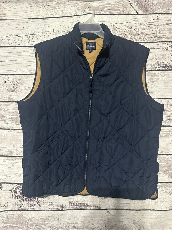 J. Crew  Quilted Vest in Navy and Khaki