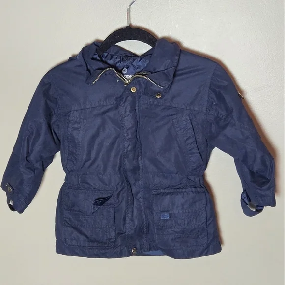 Vintage OshKosh‎ B'gosh Navy Hooded Utility Cabincore Jacket, 3T
