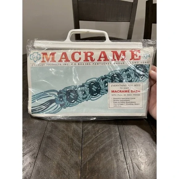 Vintage Girl Scout Macrame Sash Kit‎ Crafts MCM Camelot Products