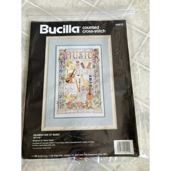 Bucilla‎ Counted Cross Stitch Kit Celebration of Music Nancy Rossi Design 40512