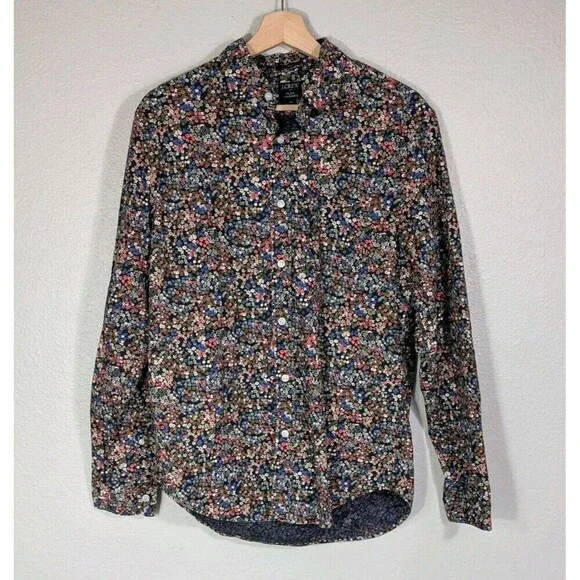 J Crew Flex Washed Button Up Shirt Blouse‎ Medium