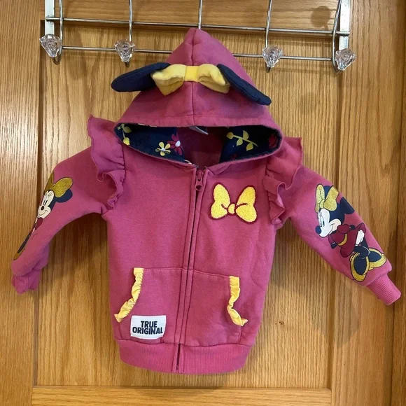 2T Disney Minnie Mouse Zipper Hoodie‎