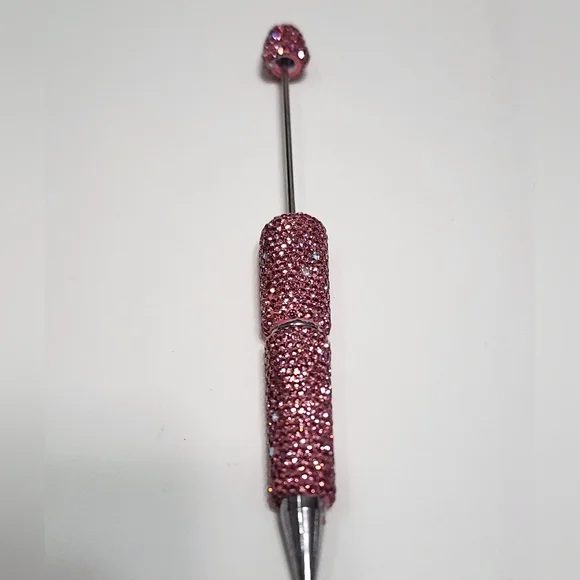 Rhinestone Beadable Pen Pink Beaded Pen Crafts DIY‎ Bling Beads