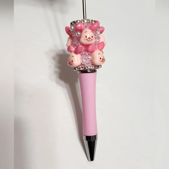 Pig Beadable Pen Beaded Crafts Sugar‎ Rhinestones Crafts DIY Embelishments