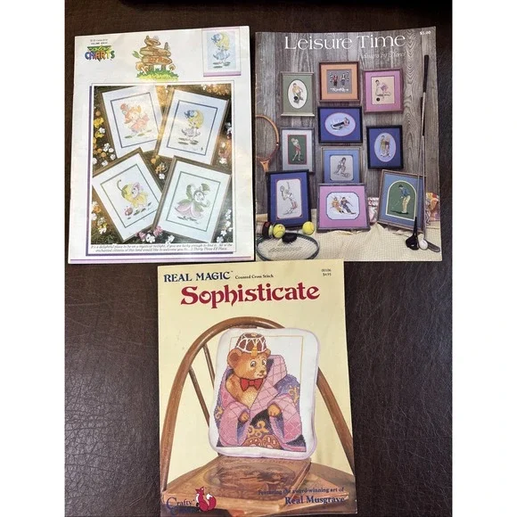 Vintage Real Magic, Sophisticate, Leisure Time, Color Charts, Crosstitch Pattern