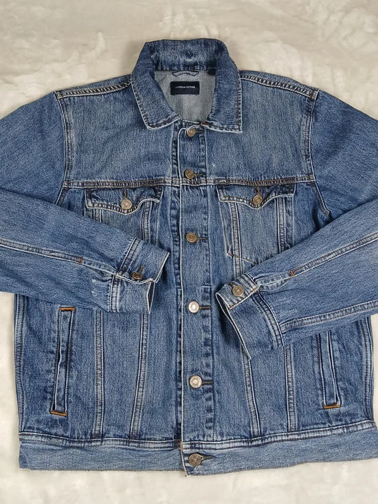 J. Crew Denim Trucker Jacket Men's M Distressed Blue