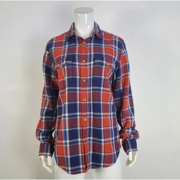 Men's J. Crew Red Plaid Button-Up Shirt