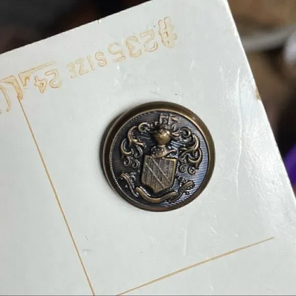 1965 Bronze colored Royal style Buttons (set of 12)  NWT