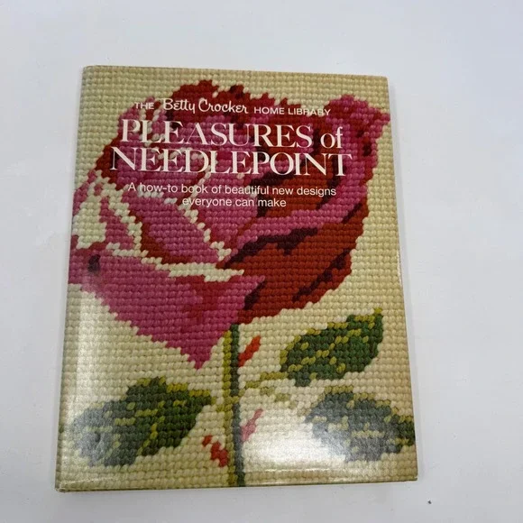 Betty Crocker Pleasures of Needlepoint Vintage 1972 Hardcover Craft Book‎