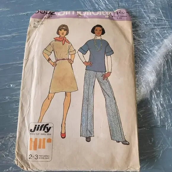 Vintage Pattern Sewing Crafts Hobby Simplicity 6552 Size 14 dress top pant