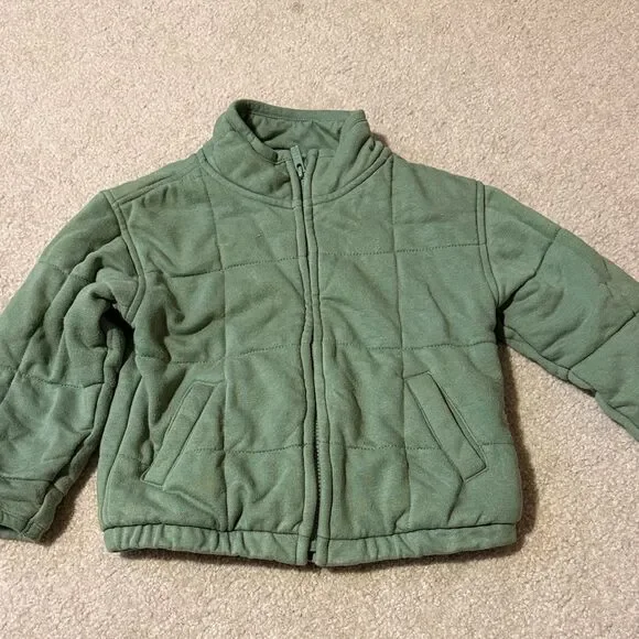 Girl's army green Baby Gap quilted jacket size 4T