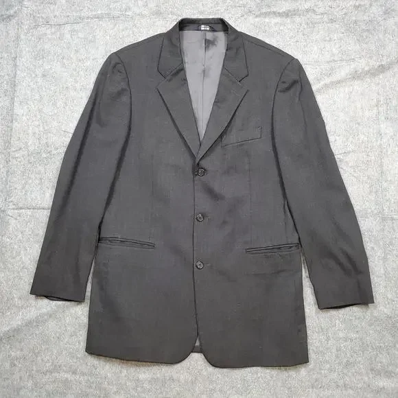 J.Crew‎ Blazer Mens 42L Wool 3 Button Single Breasted Charcoal Sport Coat Jacket