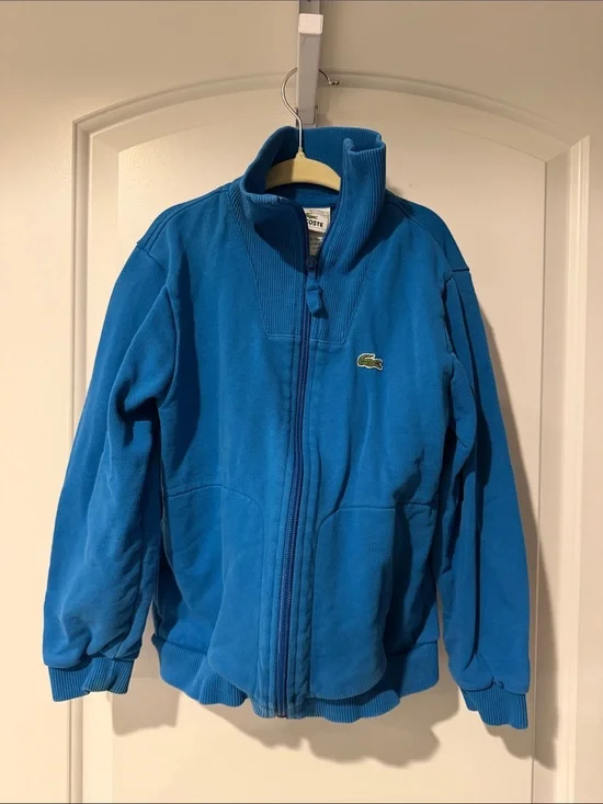 Lacoste Kids' Bright Blue Zip Sweater