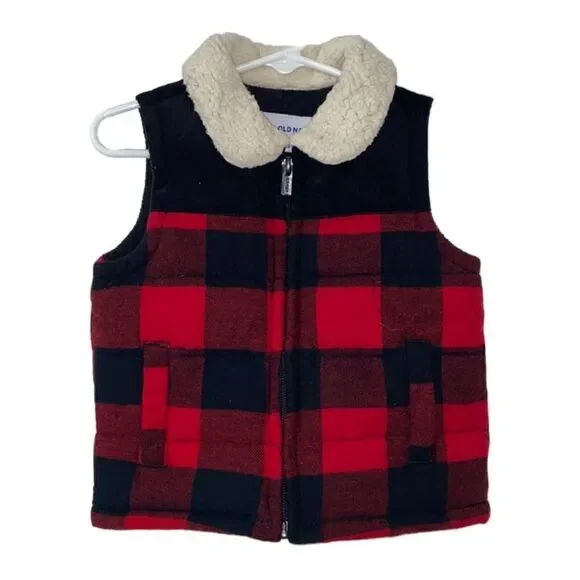 Old Navy Boys Plaid Vest(Size 12-18months)