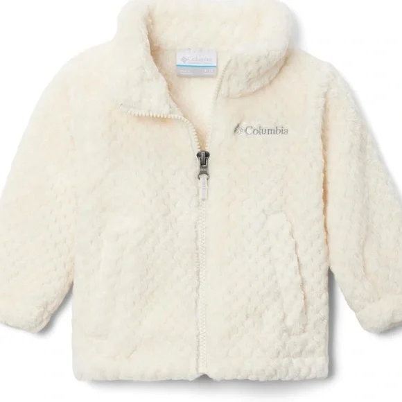 Columbia Girls' Fire Side Sherpa Full Cream Fleece Serpa Jacket Small/8