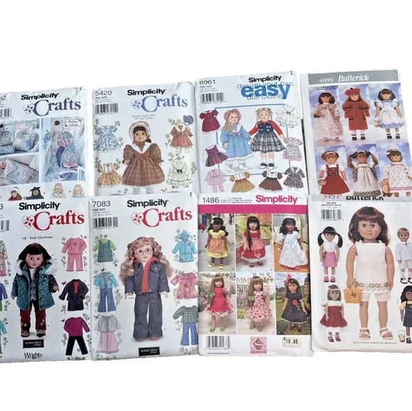 Lot of 8 Simplicity & Butterick 18