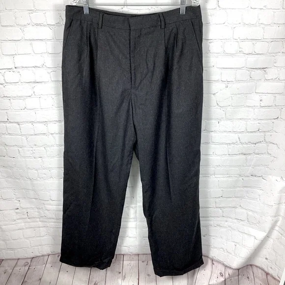J. Crew Wool‎ Cashmere Blend Pleated Dress Pants Men’s Size 36x32 Charcoal Gray