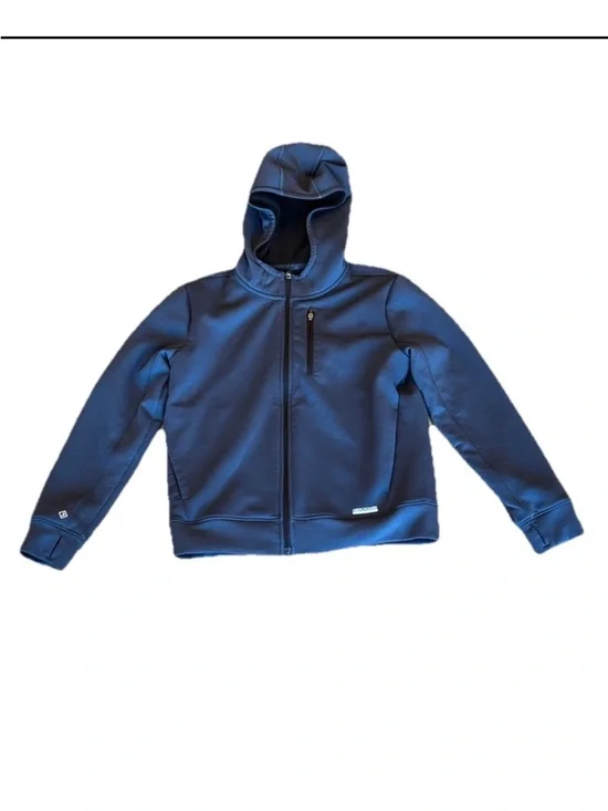 Abercrombie Kids YPB Dark Blue Full zip hoodie Jacket thumb holes Size 11/12