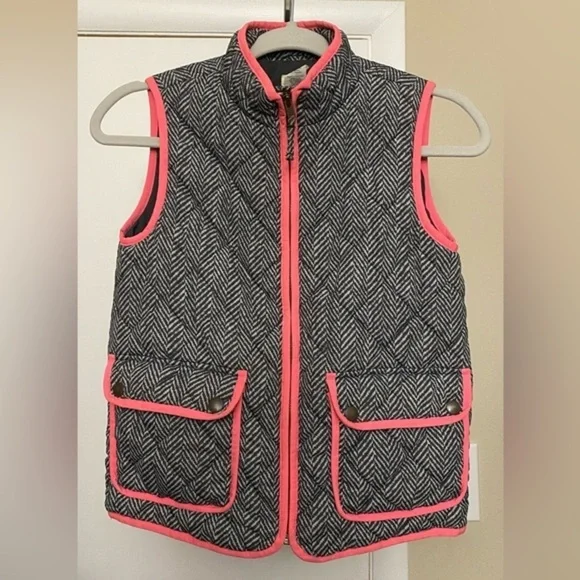 Crewcuts J. Crew Herringbone Print Vest Girls Size 10