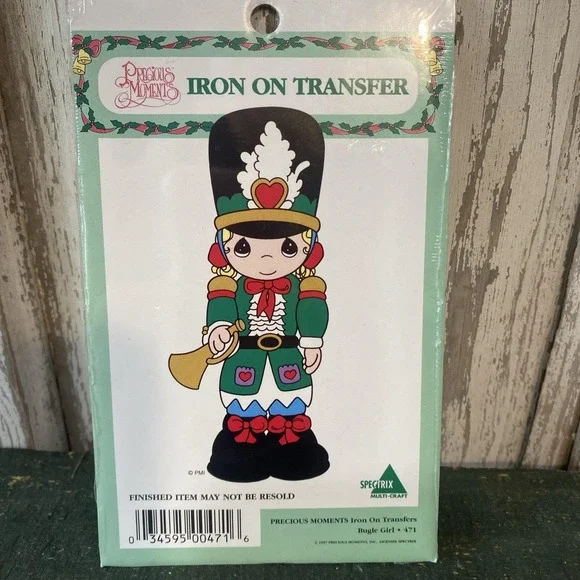 Precious Moments Bugle Girl #471 Iron On Transfer Spectrix‎ Multi-Craft NIP