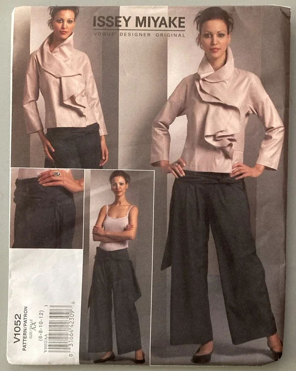 UNCUT Vogue V1052 Issey Miyake Designer Original Jacket Pants Pattern Sz 6-12