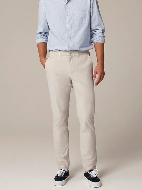 J crew classic stretch straight chino pants light grey CR317