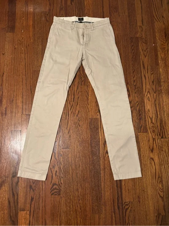 J. Crew Men’s Slim Straight Khaki in Light Beige Size 28W