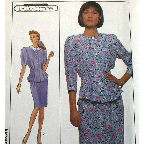 Simplicity Sewing Pattern 9038 Dress Two‎ Piece Misses Size 10 Belle France