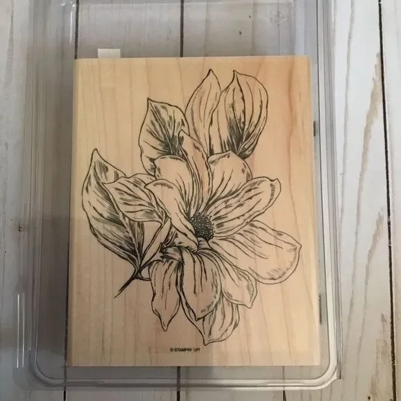 Stampin up! wood mounted rubber stamp from the garden card New without tags