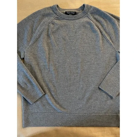 Banana Republic Italian Merino Wool Sweater Women's Tall XL Gray Preppy Academic