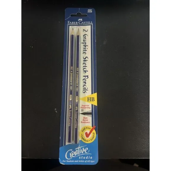 Faber Castell 2 Graphite Sketch‎ Pencils HB 800057 Creative Studio Acid Free