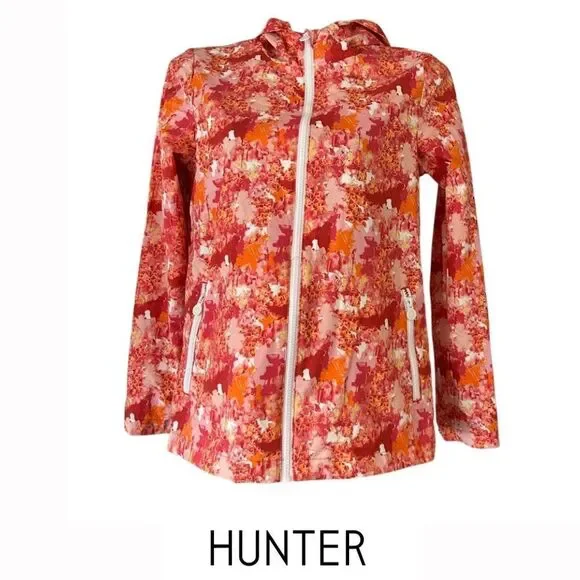 HUNTER rain coat jacket zippered with pockets size Large kids