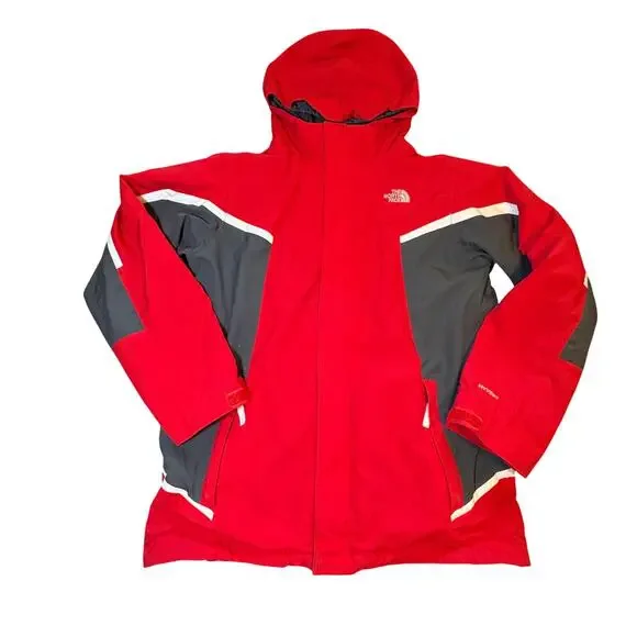 The North Face Hyvent Boys 18 20 XL Waterproof Rain Jacket Red & White