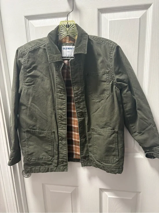 Old Navy Olive Green Kids Utility Field Jacket