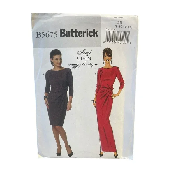 Butterick B5675 Misses Dress Pattern Sizes‎ 8-14 Modern Elegant