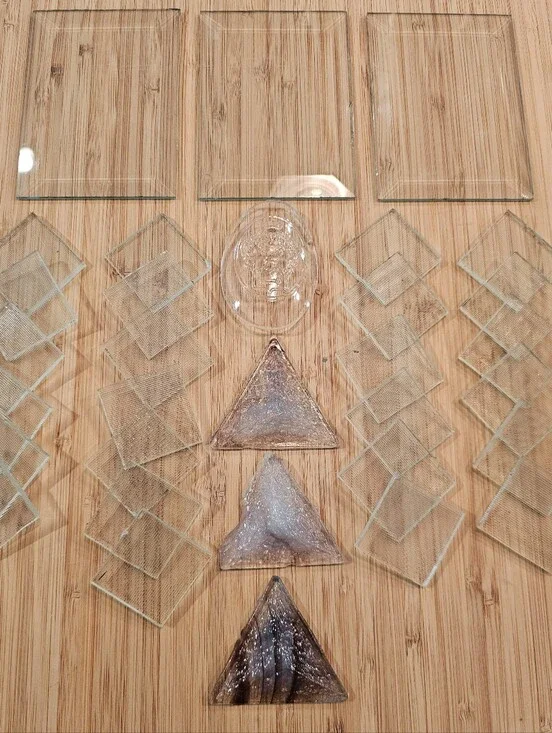 Stained Glass Accent 32 Piece Lot (Rectangle Bevel, Textured Squares, Etc.)