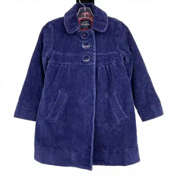 Mini Boden Blue Corduroy Coat | Girls Size 5