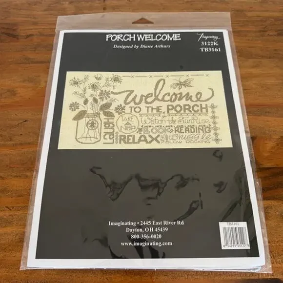 Imaginating Porch Welcome Cross Stitch Kit - New in package