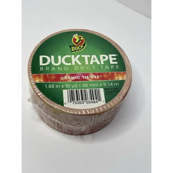 Duct Tape  Cosmic Tye-Dye Orange Red NEW 1.88x10yards