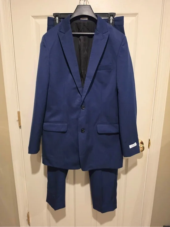 Calvin Klein Infinity Blue Kids Blazer wit Straight Leg Pants size 20 NWT