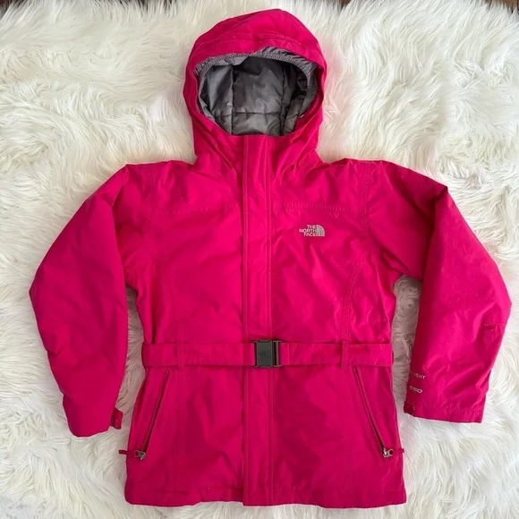 The North Face Greenland Jacket Belted Ski Parka Hyvent 550 Down Pink  L 14/16